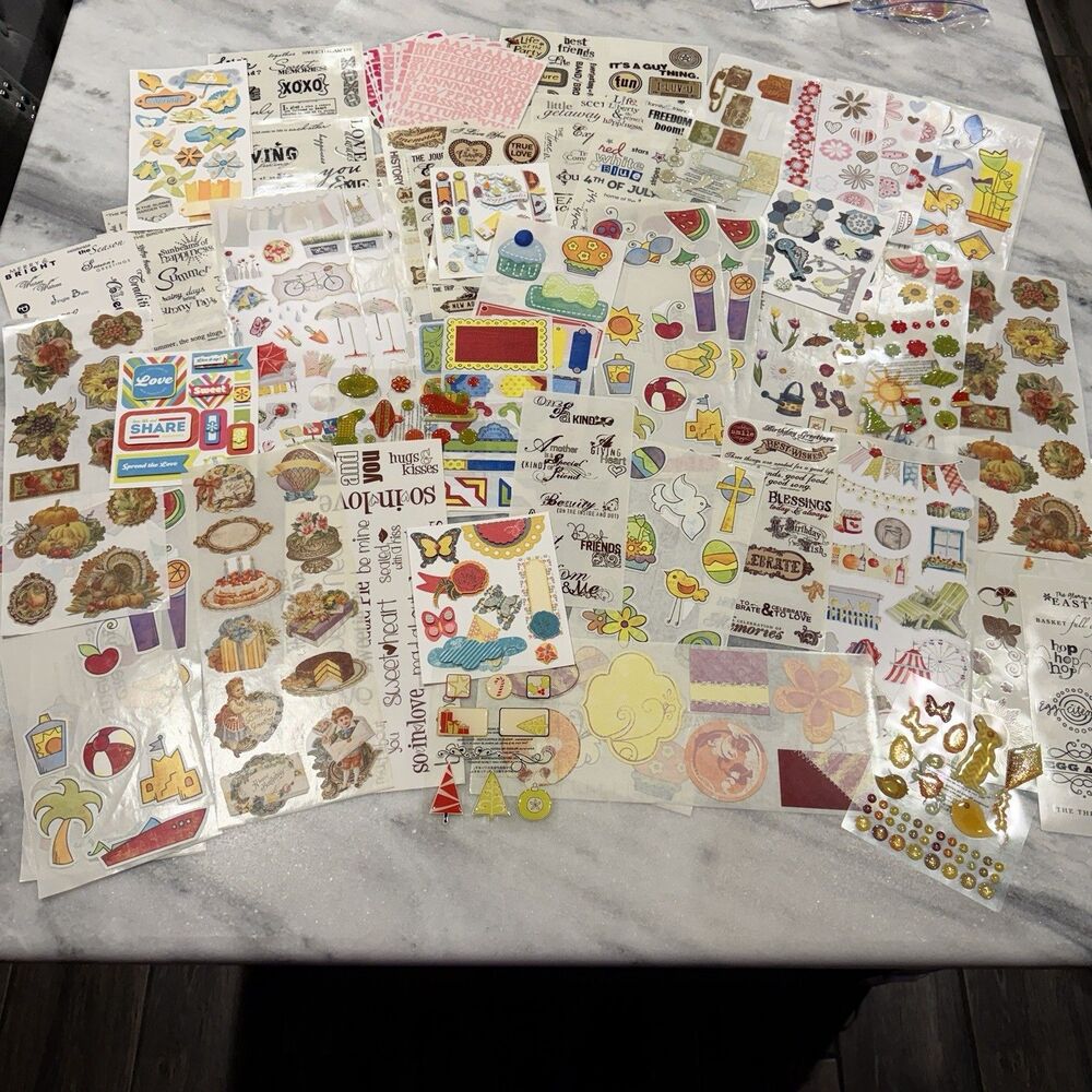 Creative Memories Lot of 60+ Mixed New & Partial Sheets Scrapbooking Stickers #4